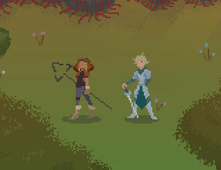 Anaiah and Finn pixel art