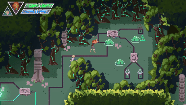 Anaiah and Finn fighting slimes